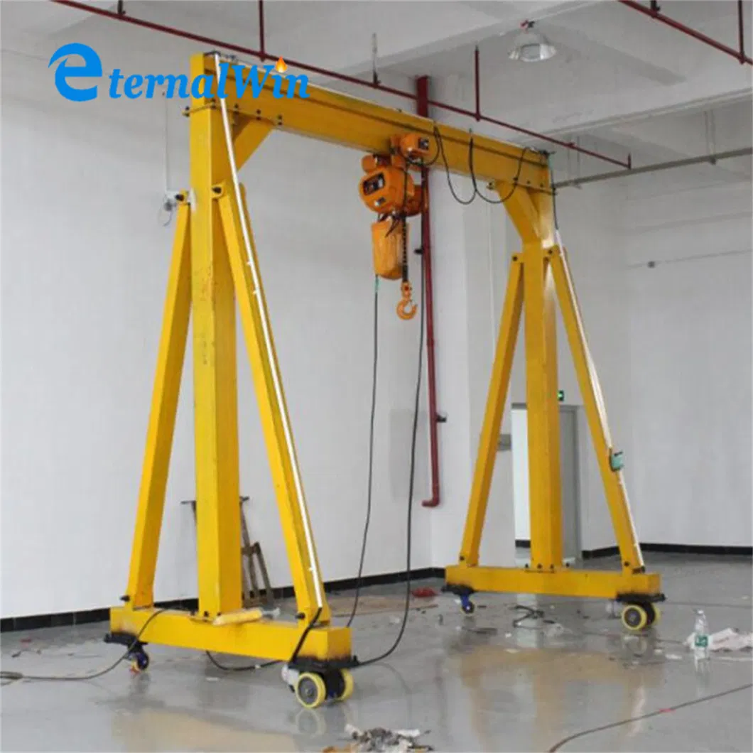 Warehouse Rolling Adjustable Manual Portable Mobile Gantry Crane Busbar Used 3 Ton 5 Ton 1000kg Price